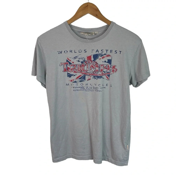 TS921 Men’s Triumph Motorcycles UK Graphic Biker T Shirt S - Picture 1 of 5